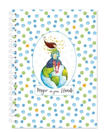 Kołonotatnik ozdobny Podróże B5/80 kr z zakładką - Cozywood