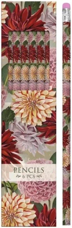 Ołówki ozdobne STPEN22 dalia - zestaw 6 sztuk - Skona Ting