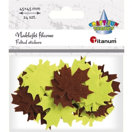 Naklejki filcowe liść klonu 24szt - Titanum