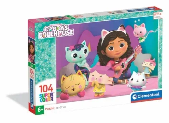 Puzzle 104 Super Kolor Gabby's Dollhouse - Clementoni