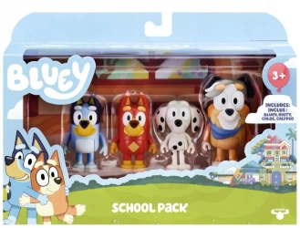 Figurki szkolna paczka Bluey BLU13052 4pak - TM TOYS