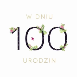 Karnet Swarovski kwadrat CL18100_PO Urodziny 100 - Clear Creations
