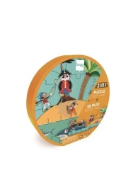Puzzle 2w1 2D i 3D scenografia Piraci - SCRATCH