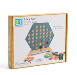Drewniana gra 3 w rzędzie - BS Toys