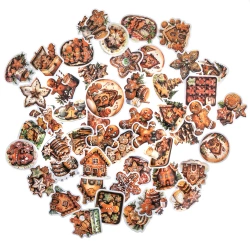 Naklejki winylowe Boże Narodzenie 4-6cm 50szt - Dalprint