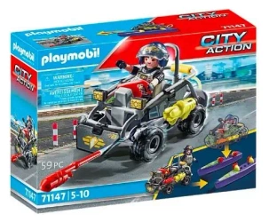 Zestaw z figurką City Action 71147 Quad terenowy jednostki specjalnej - Playmobil