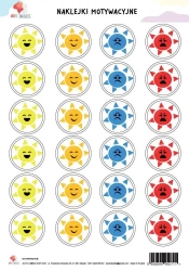 Naklejki motywacyjne A4 dla dzieci słoneczka - All4Kids