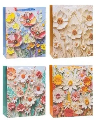 Torebka ozdobna 26x32x12cm mix ROZETTE