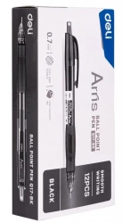 Pióro kulkowe Arris 0,7mm czarne (12szt) - DELI