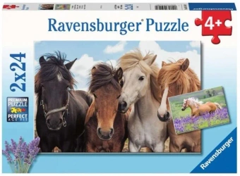 Puzzle 2x24 Konie - Ravensburger