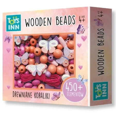 Koraliki drewniane motyle 450szt - STnux