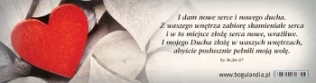 Zakładka do książki. I dam nowe serce i nowego ducha...