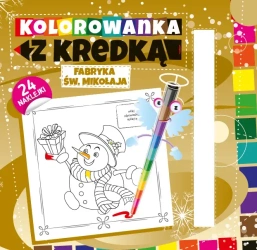 Fabryka Św. Mikołaja. Kolorowanka z kredką wyd. 2 - Aneta Wojciechowska