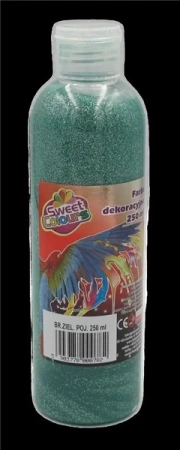 Farba dekoracyjna brokatowa zielona 250ml - Sweet colours