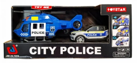 Pojazdy helikopter i auto policyjne - SWEDE