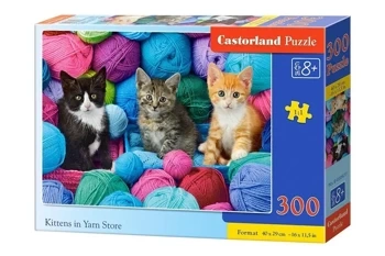 Puzzle 300 Kittens in Yarn Store CASTOR - Castorland