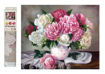 Mozaika diamentowa kwiaty w wazonie J51046 - SWEDE