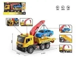 Auto laweta z dźwigiem 1:10 światło dźwięk - Madej