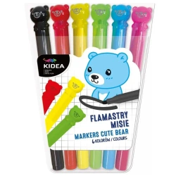 Flamastry misie 6 kolorów KIDEA - DERFORM