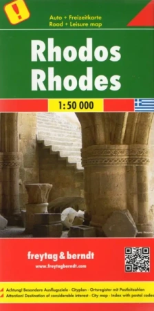 Mapa wyspa grecka Rodos 1:50 000 - Opracowanie zbiorowe