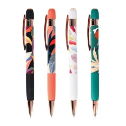 Długopis żelowy Floral niebieski (24szt) STRIGO