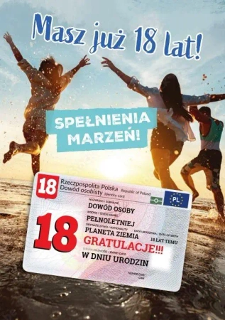 Karnet urodziny 18 - praca zbiorowa