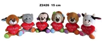 Zwierzęta z sercem 15cm MIX - Sun-Day