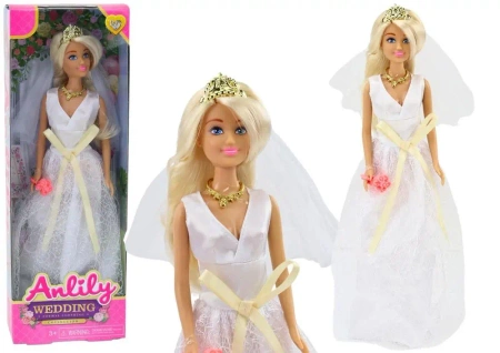 Lalka Anlily w sukni ślubnej - Leantoys