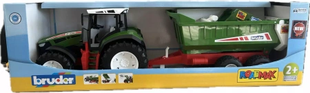 BRUDER ROADMAX traktor ład.czoł+przycz.kiper 03452