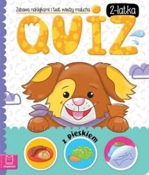 Quiz 2-latka z pieskiem. Zabawa naklejkami i test wiedzy malucha - Anna Podgórska