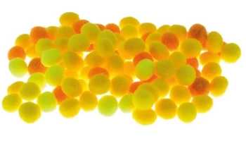 Pompony żółte 10mm 100szt - Brewis