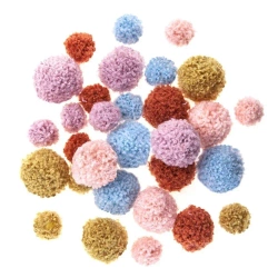 Pompomy pluszowe Teddy 30szt - Dalprint dpCraft
