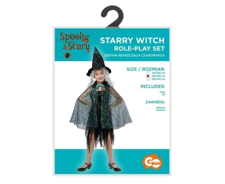 Zestaw dla dzieci Błyszcząca Czarownica 120/130cm - Godan