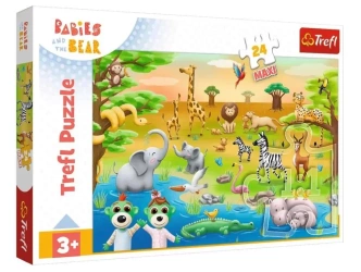 Puzzle 24 maxi Bobaski i zwierzęta TREFL