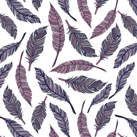 Karnet Swarovski kwadrat CL0411 Etniczne pióra - Clear Creations