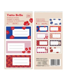 Naklejki na zeszyty Flowers 9szt - INTERDRUK