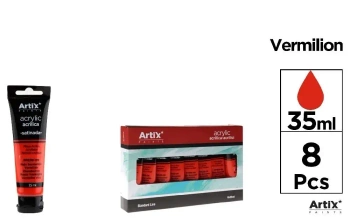 Farba akrylowa kadmowo-czerwona 35ml (8szt) - Artix