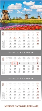 Kalendarz 2026 Trójdzielny Wiatraki - Wydawnictwo Wokół nas
