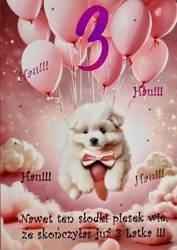 Karnet Urodziny 3 3K - YEKU