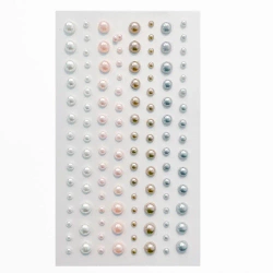 Perły samoprzylepne Mocca cream 100szt - Dalprint dpCraft