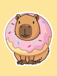 Diamentowa mozaika - Słodka kapibara 15x20cm - Ideyka