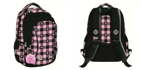 Plecak 3 komorowy BP26 Pink Checkered - ST-MAJEWSKI