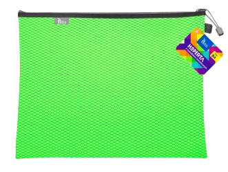 Koperta B4 z suwakiem metalalowym zielona - Tetis