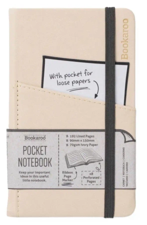 Bookaroo Notatnik Journal Pocket A6 - Kremowy - IF