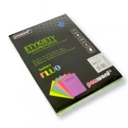 Etykiety samoprzylepne A4 fluo niebieskie 100ark - Polsirhurt