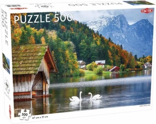 Puzzle 500 Landscape: Swans on a Lake - Tactic