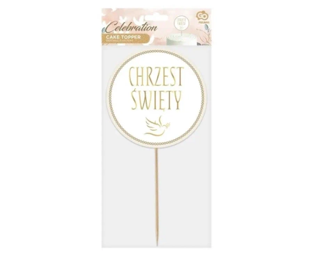Dekoracja na tort Chrzest Święty 14cm - Godan