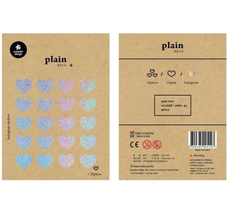 Naklejki Serca holo 14mm - Suatelier