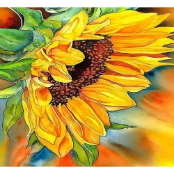 Mozaika diamentowa 5D - Kwiat słonecznika 40x30cm - Titanum
