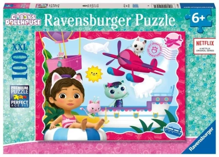 Puzzle dla dzieci 2D: Koci Domek Gabi 100el - Ravensburger